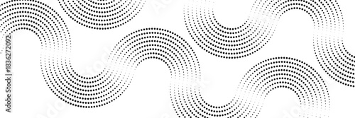 Circular spiral sound wave rhythm. vektor