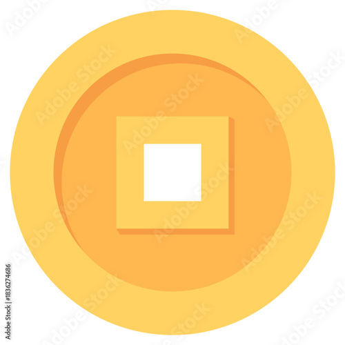 illustration of a Chinese coin