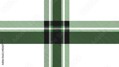 Plaid Pattern Vector Seamless Green Fabric Texture for Textile Design