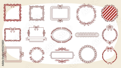 Elegant Vintage Frame Collection with Ornate Designs and Decorative Elements for Various Creative Projects