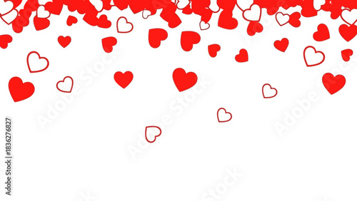 Floating Hearts A Cascade of Love and Affection, Valentine's Day Design