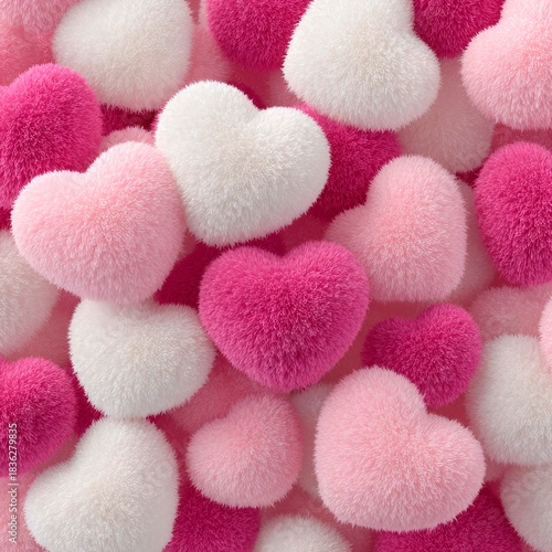 cozy wallpaper, fluffy fur hearts