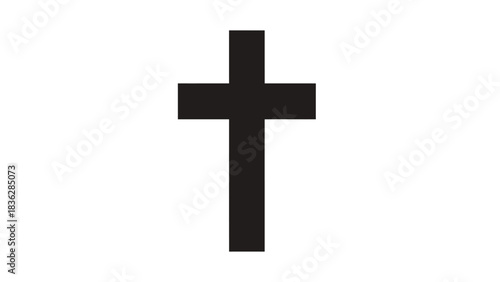 Simple black cross symbol on white background