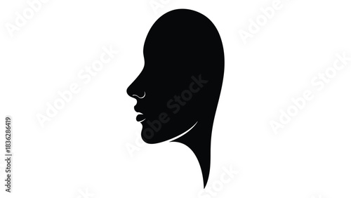 Silhouette of a person in profile