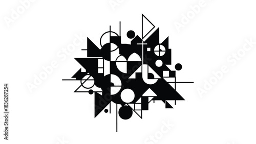 Geometric shapes composition