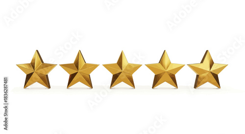 Excellent quality five gold stars reflecting positive feedback and achievements
