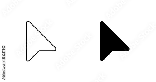 Black and white cursor arrow icons