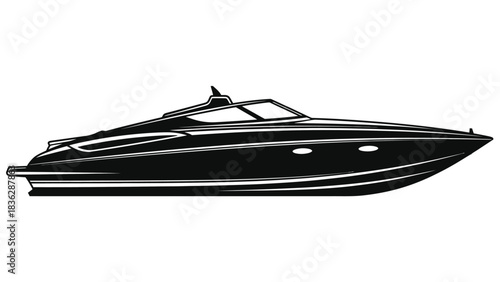 yacht isolated on white