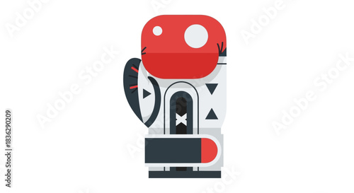 A stylized boxing glove illustration