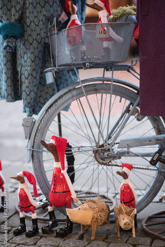 Nutcracker, figurine, wooden, toy, decoration, Christmas, festive, holiday, winter, Xmas, German, traditional, European, craft, handcrafted, soldier, king, uniform, black, gold, t