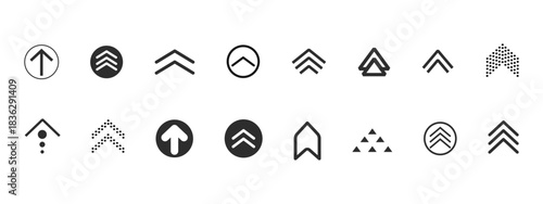 Swipe arrow, scroll or slide button. Set simple modern for social media with business infographic. Up arrow Ui button symbol. Swipe Up icons for social media stories. 