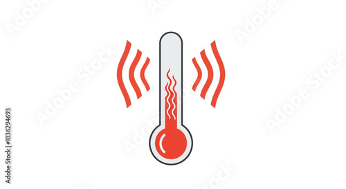 Depiction of escalating temperatures showcasing heat, warming, or health conditions
