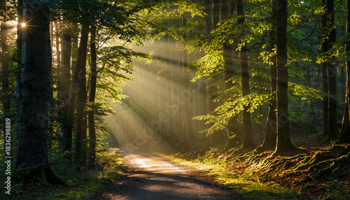 Golden Morning Forest Path