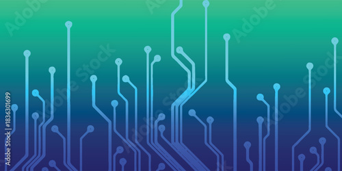Abstract digital technology speed connect blue green background, cyber nano information, abstract communication, innovation future tech data, wiht a modern concept style