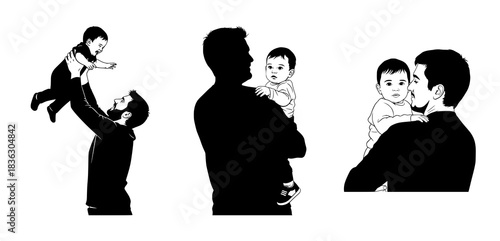 Father and Child: A Loving Silhouette