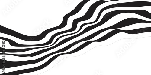 Modern Curved stripe shape background. Liquid abstract line wallpaper. Vector artPrint