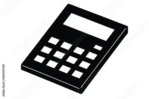 calculator vector icon silhouette illustration