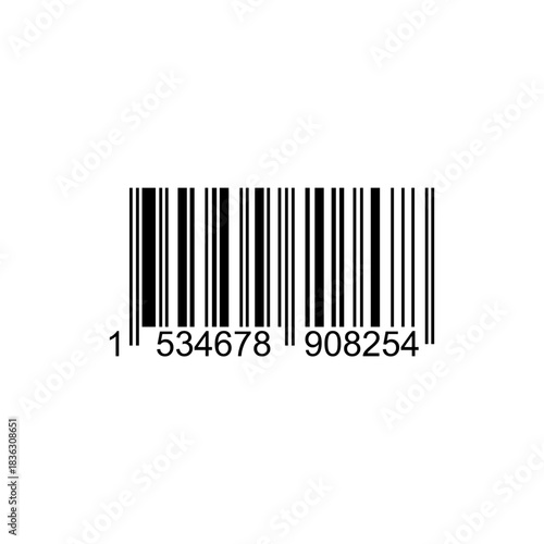 EAN 13-digit numerical value fake barcode illustration.