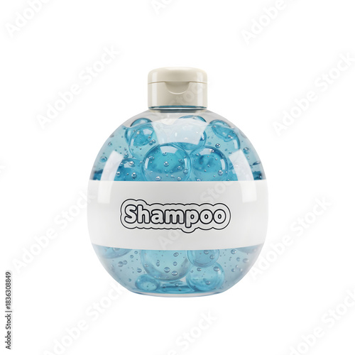 bottle of shampo isolated