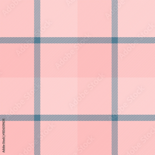 Newborn textile vector texture, skill tartan check fabric. Rug background plaid seamless pattern in light and cyan colors.