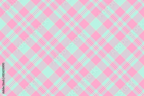 Grunge pattern fabric check, tracery seamless textile tartan. Close-up plaid background vector texture in light and pink colors.