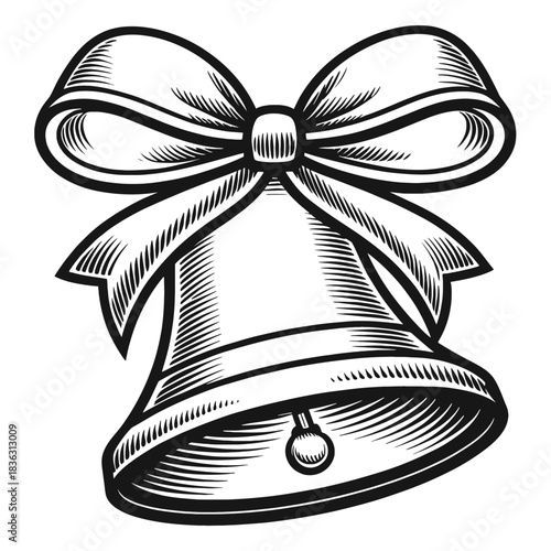 bell with ribbon