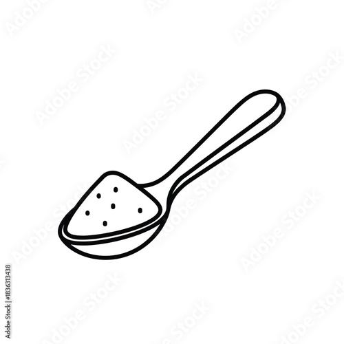 Spoon Filled with Granulated Substance spoon, scoop, measuring, ingredient, powder