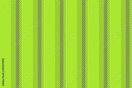 Fabric vertical background texture, vibrant pattern vector stripe. King textile fabric lines seamless in lime and green colors.