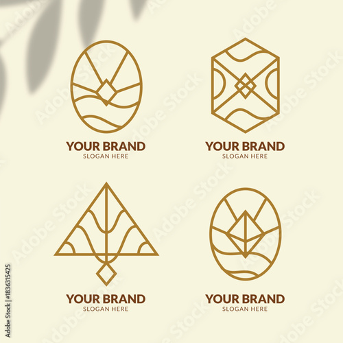 Modern fashion accessories logo collection with diverse color options