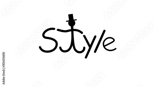 style symbol, black isolated silhouette