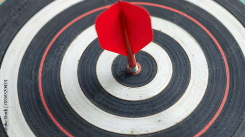 Arrow aiming at target art print, symbolizing focus, precision, and achievement in modern inspirational wall decor.