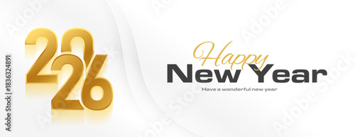 elegant happy new year 2026 wishes banner