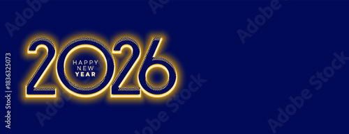 glowing happy new year 2026 wallpaper design