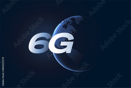 6th generation ultra fast wireless global network background