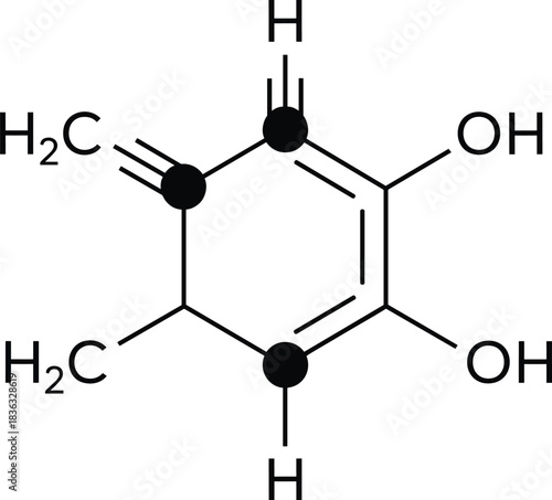 Hydroxy-Substituted Cyclohexenone Chemical Structure Illustration
