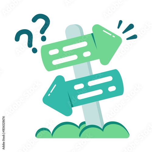 Editable design icon of decision making 