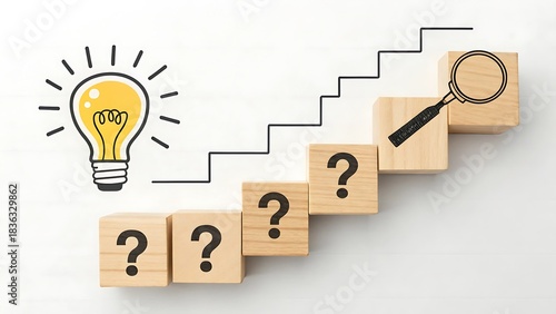Idea Discovery Staircase – Visual Concept for Problem Solving & Insight Development