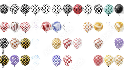 A vibrant collection of patterned easter eggs against a black backdrop