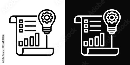 Productivity Icon White And Black Background Style