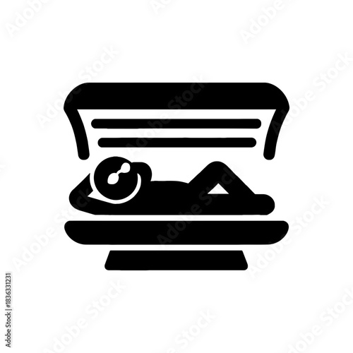 Artificial UV Tanning Bed Icon
