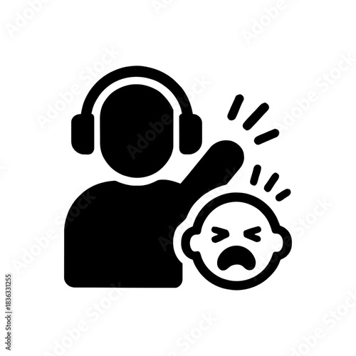 Neglectful Parenting Crying Baby Icon
