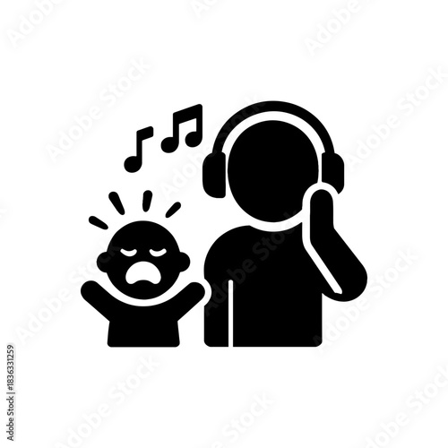 Indifferent Parent Ignoring Child Icon