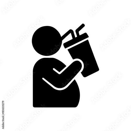 Unhealthy Sugary Soda Drink Icon