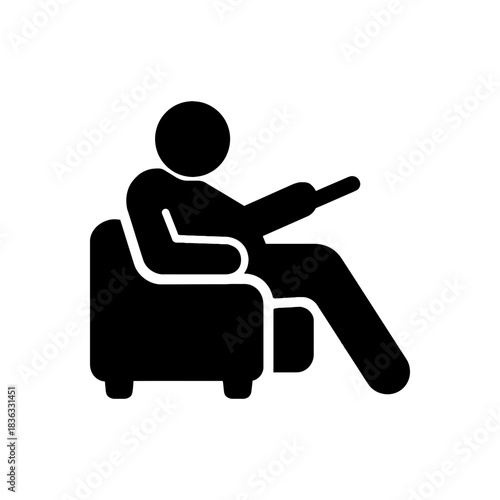 Sedentary Lifestyle TV Addiction Icon