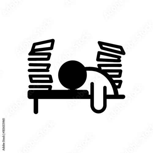 Overworked Exhaustion Sleep Icon