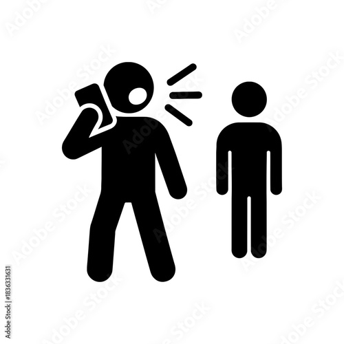 Rude Loud Phone Conversation Icon