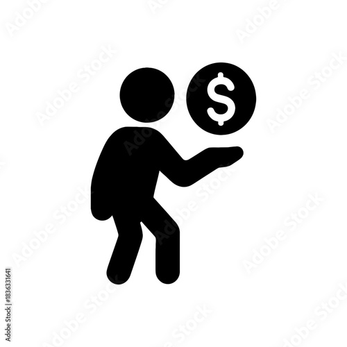 Greedy Money Obsession Concept Icon