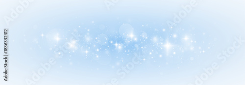 Glistering starburst with floating dust and sparkling confetti. Radiant particles with glowing shimmer and vibrant abstract effect.