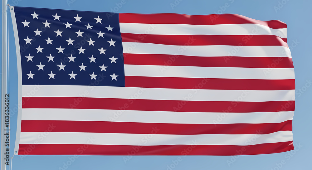Obraz premium American Flag Waving USA Flag, Stars and Stripes, Patriotism