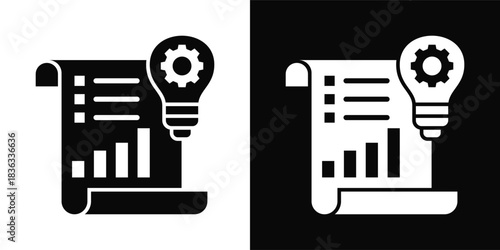 Productivity Icon White And Black Background Style